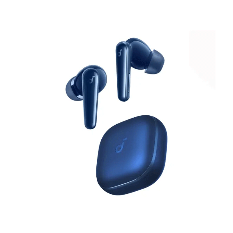 هدفون بلوتوثی انکر مدل Soundcore Liberty 5 با نویز کنسلینگ فعال (ANC)، دارای سنسور نوری داخل گوش و مقاوم در برابر رطوبت و عرق سرمه ایی