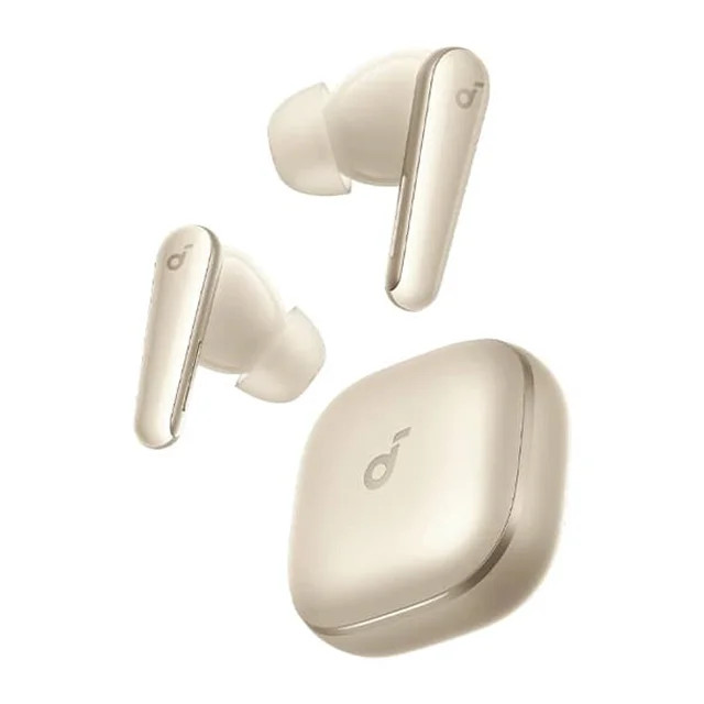 هدفون بلوتوثی انکر مدل Soundcore Liberty 5 با نویز کنسلینگ فعال (ANC)، دارای سنسور نوری داخل گوش و مقاوم در برابر رطوبت و عرق طلایی