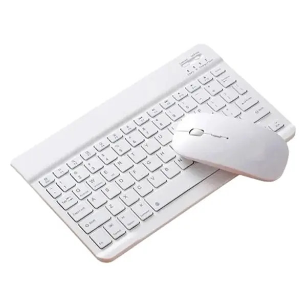 ست کیبورد و ماوس بی سیم نیتو مدل NKB02 با اتصال بلوتوث و دانگل 2.4 USB سفید