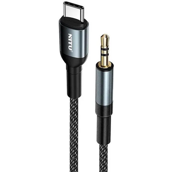 کابل تبدیل USB-C به AUX نیتو مدل NITU NAC020 طول 1 متر مشکی