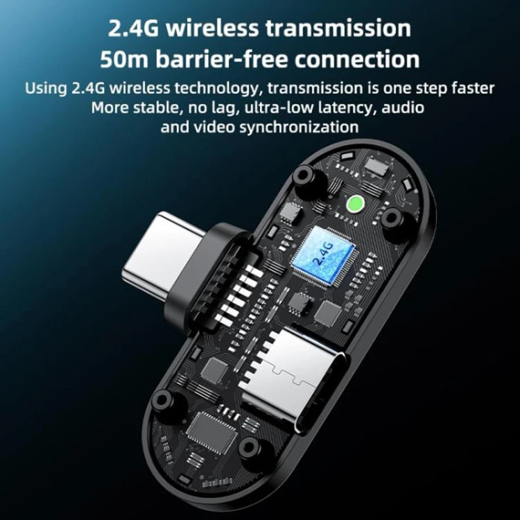 میکروفن یقه ای بی سیم یسیدو مدل KR16 با رابط لایتنینگ YESIDO KR16 lightning اصلی