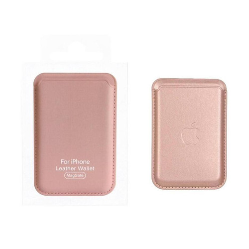 ولت ( جا کارتی ) چرمی مگ سیف اپل Apple iphone MagSafe Leather Wallet صورتی تیره