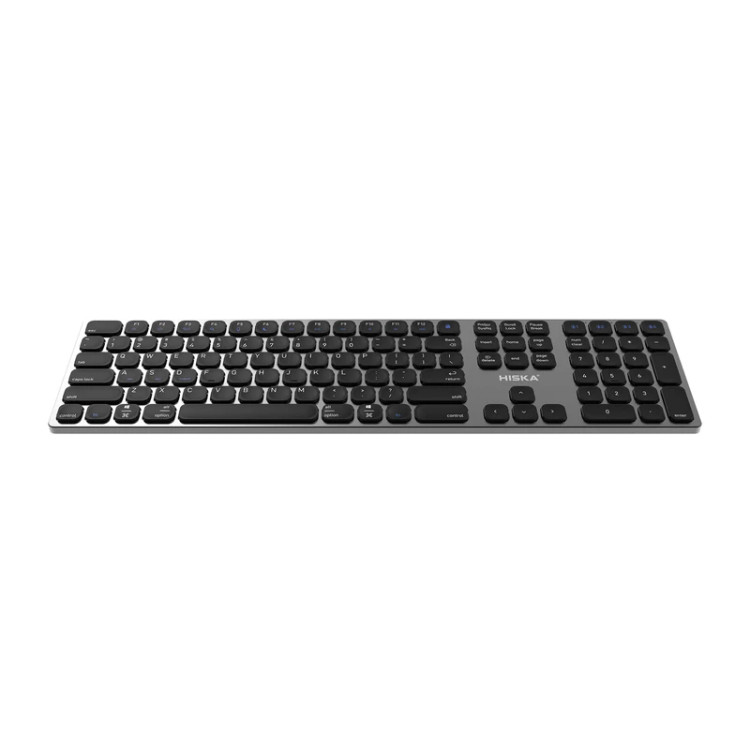 کیبورد بی سیم هیسکا Hiska مدل HX-KE245 با اتصال بلوتوث و دانگل با گارانتی HISKA