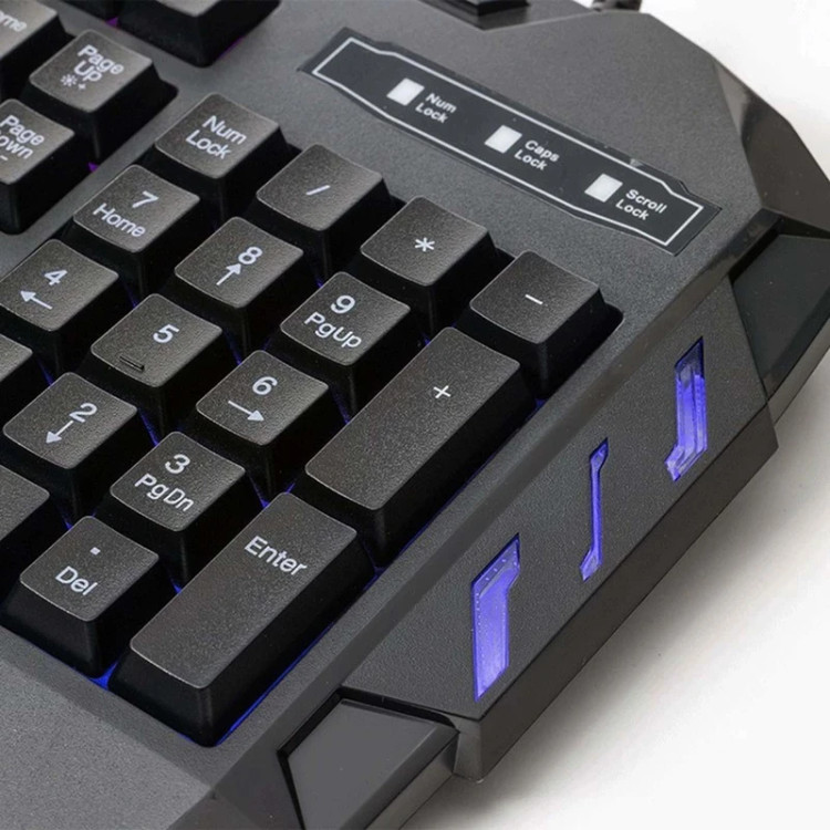 کیبورد گیمینگ هیسکا مدل HX-KEG400 RGB، سوییچ ممبران، Full-Size نورپردازی RGB اتصال USB گیمینگ