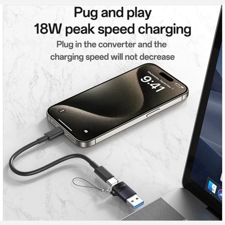 مبدل Type-C به USB یسیدو Yesido GS34 تایپ سی به یو اس بی OTG