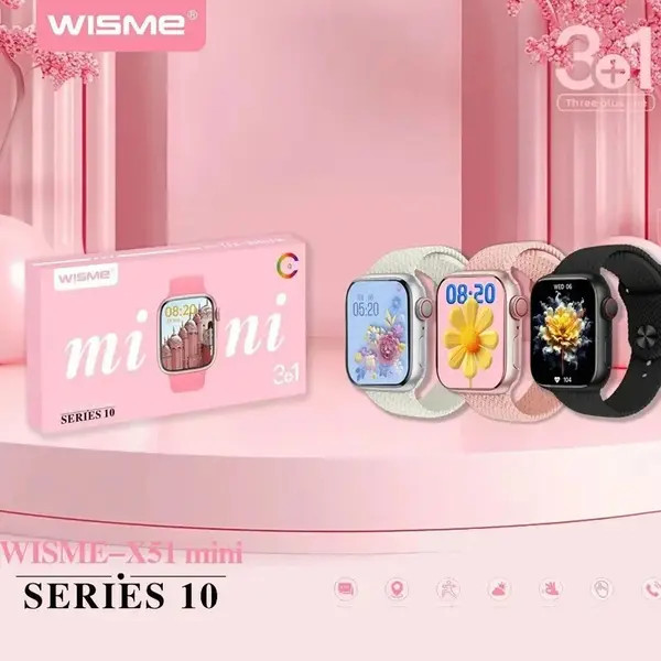 ساعت هوشمند طرح اپل واچ مدل WISME-X51 Mini مشکی