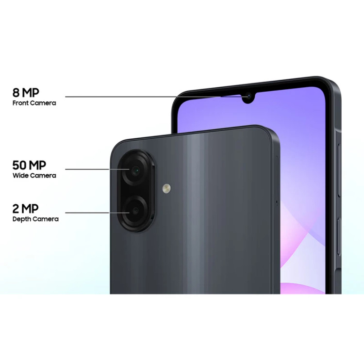 گوشی موبایل سامسونگ مدل Galaxy A07 4G دو سیم کارت حافظه 128 گیگابایت و رم 4 گیگابایت چین مشکی - 18 ماه گارانتی شرکتی