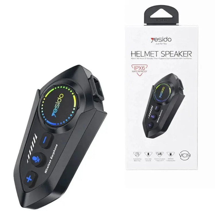 هدست بلوتوثی کلاه کاسکت یسیدو مدل IPX6 VC19