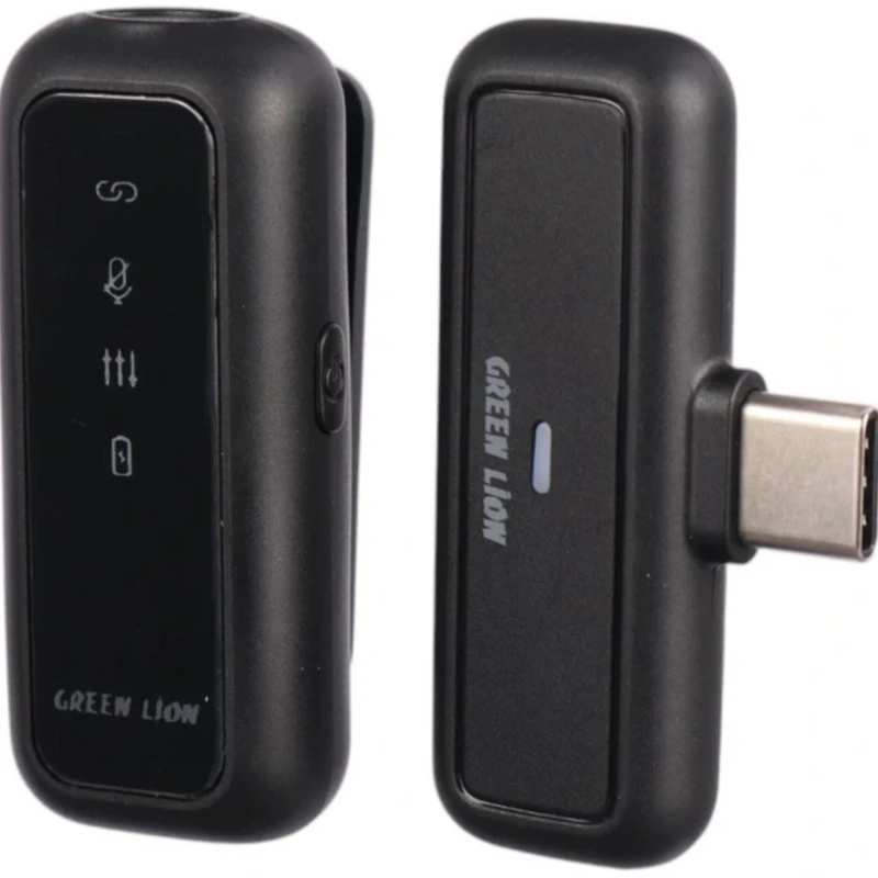 میکروفن بی سیم گرین لاین مدل GM-65X type C ظبط صدا و تولید محتوا با 36 ماه گارانتی