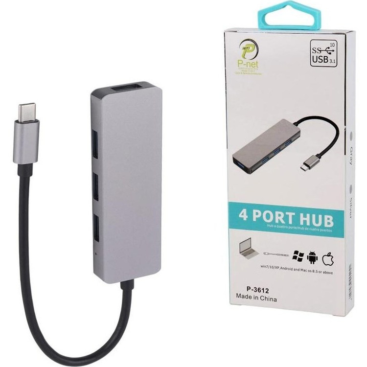هاب 4 پورت Type-C پی نت مدل P-3612