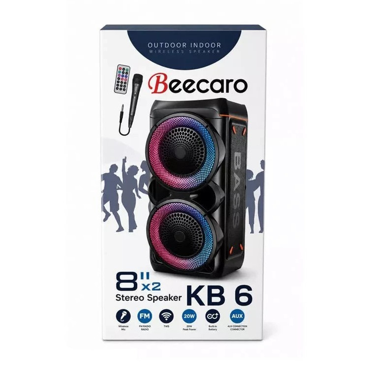 اسپیکر بلوتوثی قابل حمل مدل KB6 برند Beecaro پارتی باکس